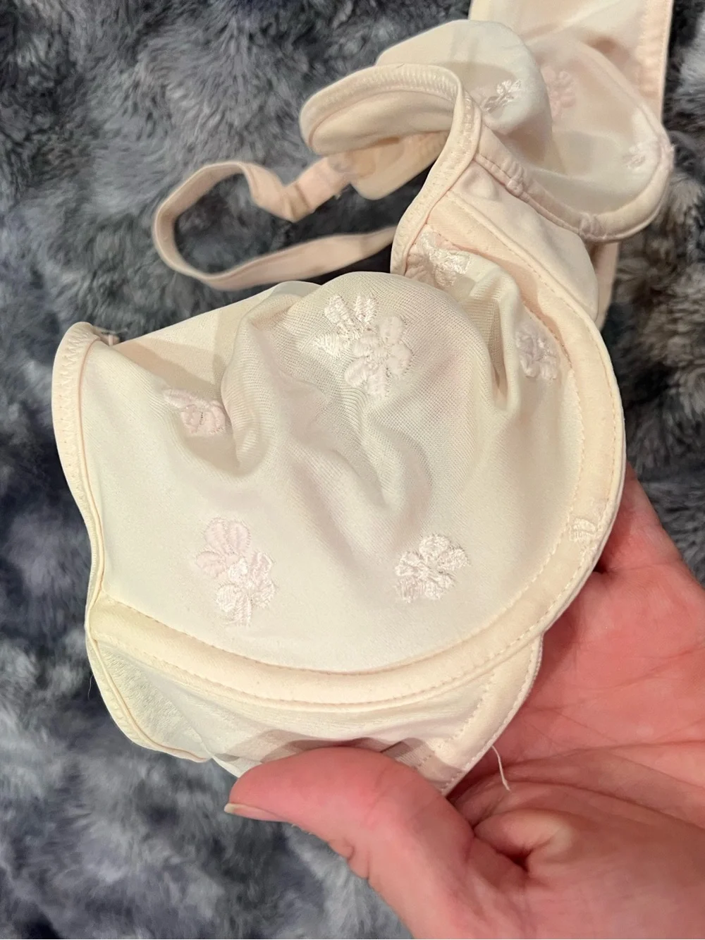 Warner's Light Blush Floral Underwire Bra